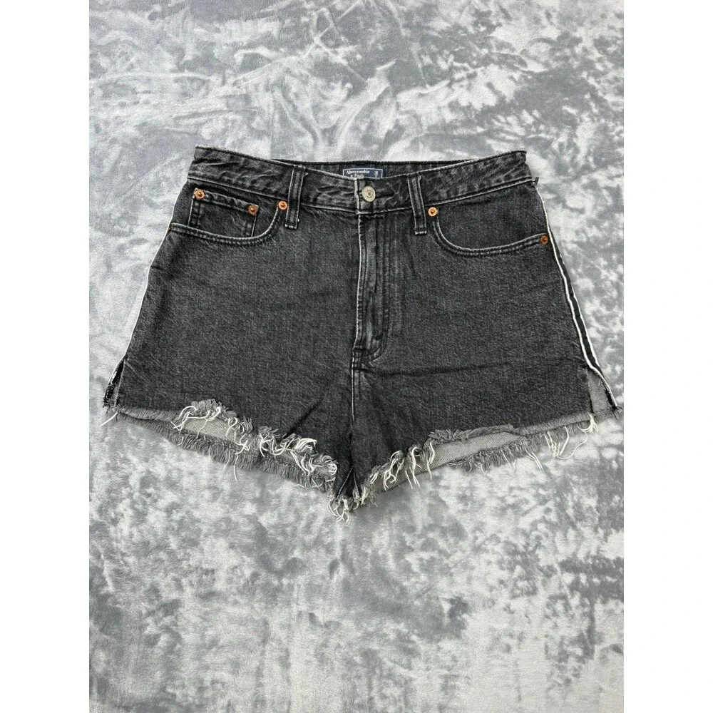 Abercrombie & Fitch Denim Shorts Size 26/2 Annie High Rise Distressed Cut Off